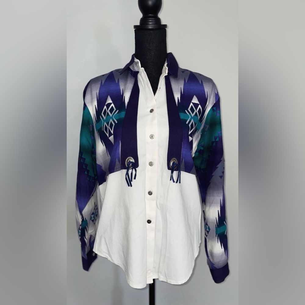 Vintage Rough Rider Button Up - W/ Concho Detailing